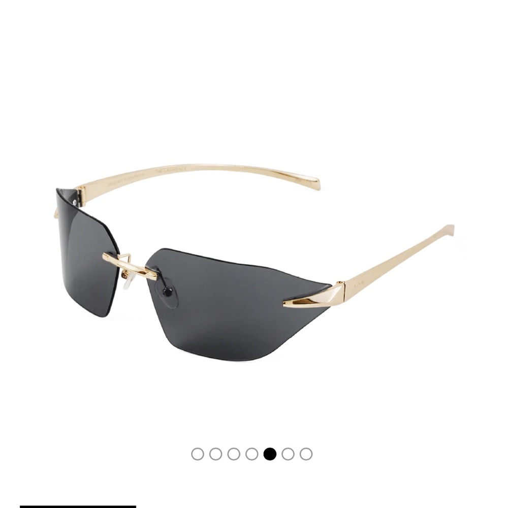 Banbe’ Lawrence shield sunglasses, gold and smoke gray